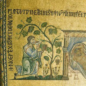 Die Geschichte von Noah, Mosaik aus dem zweiten Gewölbe des Atriums in der Basilika San Marco, Venedig von Unbekannt Unbekannt