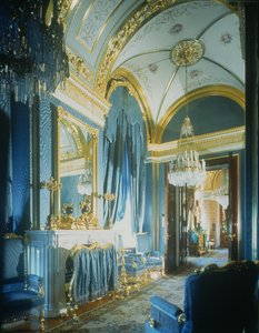 Das Schlafzimmer des Zaren in den Privaträumen des Großen Kremlpalastes