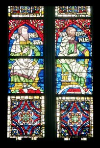 Die Propheten Methusalem und Jareth aus dem südlichen Querschiffsfenster, 12. Jahrhundert