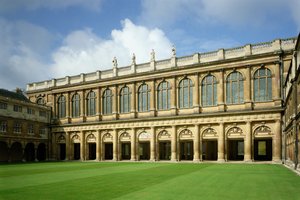 Ansicht des Großen Hofes der Wren Library, Trinity College, Cambridge