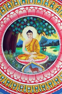 Buddha in Meditationshaltung, Vientiane, Laos von Unbekannt