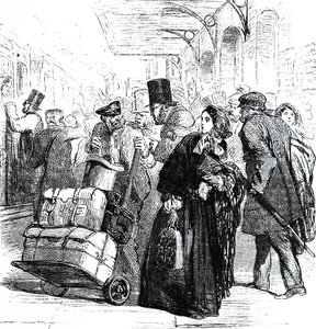 Ein chaotischer Zustand des Bahnhofs von Birmingham