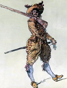 Ein Musketier aus der Zeit des Dreißigjährigen Krieges
