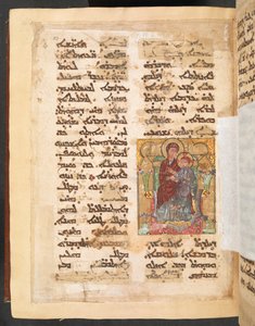 Eine Seite aus dem Syrischen Evangelien-Lektionar, ca. 1216-20
