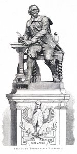 Eine Statue von Theophraste Renaudot