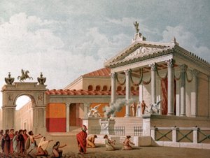 Ein Tempel in Pompeji von Unbekannter Künstler