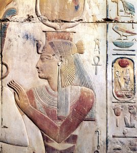 Abydos in Ägypten: Osiriakischer Tempel von Sethos (Seti) I., Die Göttin ISIS
