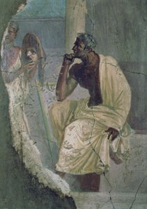 Schauspieler und Maske, aus dem Haus des tragischen Dichters von Unbekannter Künstler
