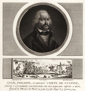 Adam Philippe, Comte de Custine, französischer Revolutionsgeneral, wegen Verrats hingerichtet 1793