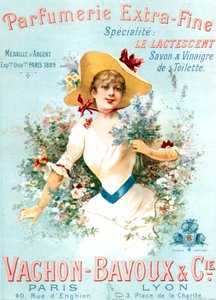 Werbeplakat für Vachon Bavoux Parfums ca. 1891
