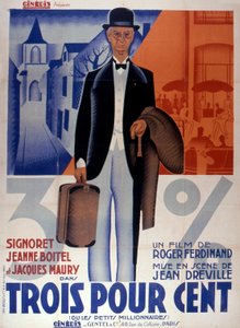 Filmplakat Trois pour cent von Jean Dréville 1933