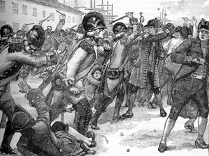 Handgemenge zwischen Soldaten und Seilmachern, Boston
