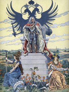 Allegorie von „Gott erhalte Franz den Kaiser“, um 1900 von Unbekannter Künstler
