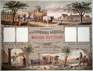 Almanach, der traditionelle und moderne Methoden der Landwirtschaft illustriert, ca. 1870-80 von Unbekannter Künstler