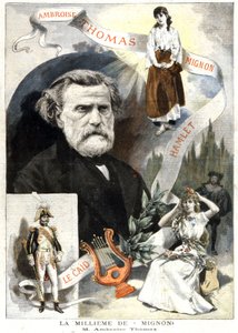 Ambroise Thomas und die 1000. Aufführung von Mignon, um 1895 von Unbekannter Künstler
