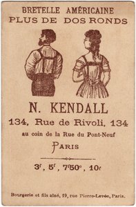 Amerikanischer Schulterriemen plus runder Rücken, Werbung für die Kendall von Unbekannter Künstler