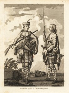 Ein Offizier und Sergeant eines Hochlandregiments