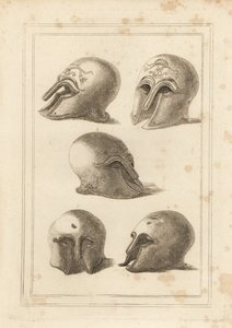 Antiker griechischer Messinghelm in Form einer Eule, Minervas Lieblingsvogel