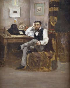 Künstler in seinem Atelier von Unbekannt