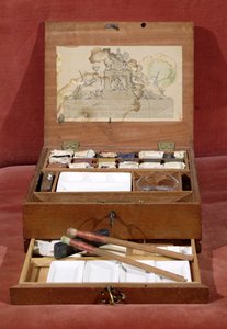 Aquarellfarbkasten des Künstlers, hergestellt von R. Ackermann, ca. 1820 von Unbekannt
