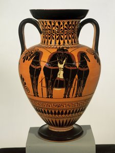 Attische schwarzfigurige Halsamphora, im Stil des Antimenes-Malers, ca. 520 v. Chr. von Unbekannt