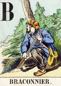 B: Wilderer - Das Jagd-Alphabet, ca. 1890