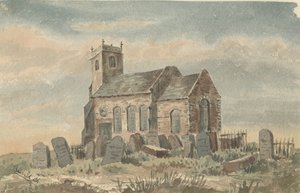Baswich Church: Aquarellmalerei von Unbekannt