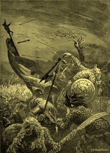 Schlacht von Hastings - Tod von Harold II (Gravur)