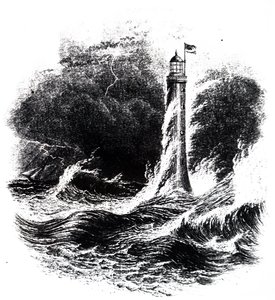 Bell Rock Leuchtturm in einem Sturm