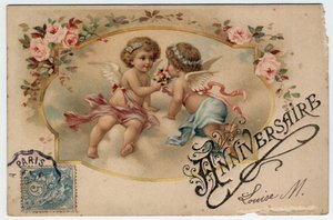 Geburtstagsgrußkarte - Postkarte Ende 19.-20. Jahrhundert von Unbekannt