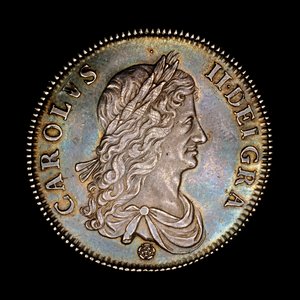 Britische Münze mit König Karl II. von Unbekannter Künstler