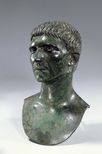 Bronzekopf eines Mannes, Römisch, Anfang des 1. Jahrhunderts v. Chr. oder 2. Jahrhundert n. Chr.