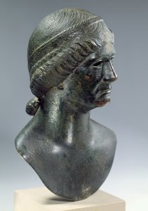 Bronzekopf einer Frau, manchmal als Marciana identifiziert, Römisch von Unbekannt