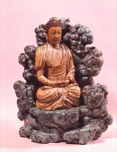 Buddha auf einem Thron aus Türkis-Matrix, Ming-Dynastie
