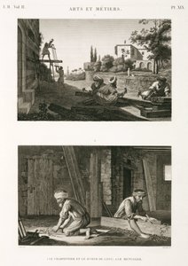 Bau & Reparatur Zimmerleute und Tischler, Ägypten, ca. 1798 von Unbekannt