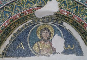 Büste von Christus, Lünette, 5.-6. Jahrhundert