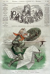 Karikatur Cavallotti von Alec Hunter