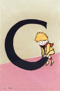 C wie cheval - Alphabet für Kinder. C. M. Herausgeber, Paris. Handbemalte Postkarten, abgestempelt 1904. Maße: 14 x 9 cm von Unbekannt