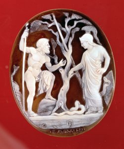 Kamee von Poseidon und Athena, die um die Herrschaft über Attika wetteifern von Unbekannt