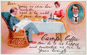 Camp Coffee - Werbung, ca. 1920 von Unbekannter Künstler