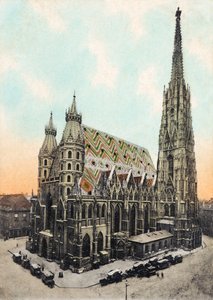 Kathedrale und Metropolitankirche St. Stephan, Wien Ende 19./Anfang 20. Jahrhundert (Postkarte)