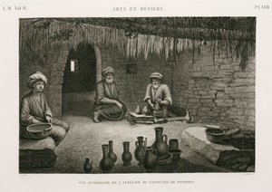 Keramikherstellung, Töpferwerkstatt, Ägypten, ca. 1798