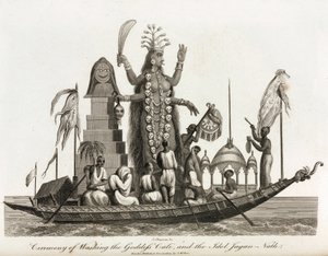 Zeremonie des Waschens der Göttin Kali und des Idols Jagan-Nath von Unbekannt