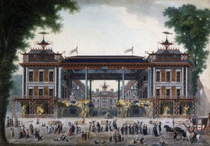 Chinesisches Bad in Paris, spätes 18. Jahrhundert (Gravur) von Unbekannter Künstler