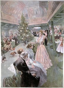 Heiligabend auf einem Kreuzfahrtschiff, um 1900 von Unbekannter Künstler
