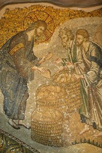 Kirche des Heiligen Erlösers von Chora. Jesus und das Brot, Istanbul, Türkei von Unbekannt