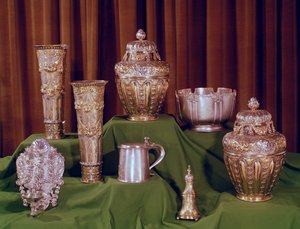 Sammlung von Silber- und Silbervergoldeten Stücken, vor dem 17. Jahrhundert