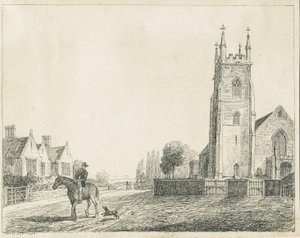 Colwich Church: Federzeichnung, 1833