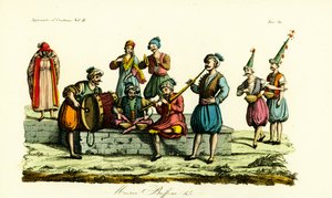 Kostüme der Berbermusiker des Bey von Tunis und Komödianten oder Saitari, Tunesien