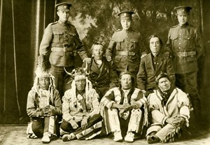 Cree First Nations Kanadier im Ersten Weltkrieg von Unbekannter Künstler